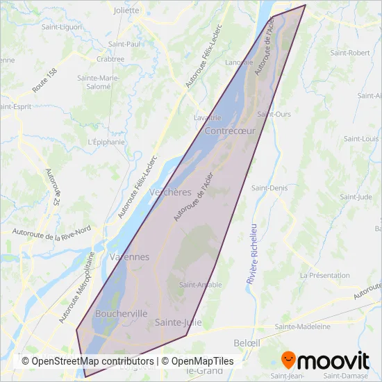 exo-Sorel-Varennes coverage area map