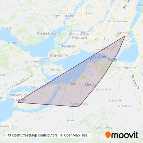 exo-Sud-Ouest coverage area map