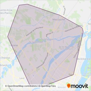 exo-Terrebonne-Mascouche coverage area map