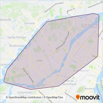 STL coverage area map