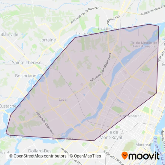 STL coverage area map