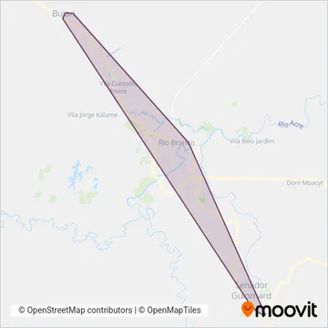 Trans Acreana Transportes coverage area map