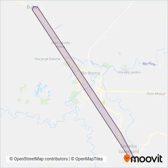 Trans Acreana Transportes coverage area map