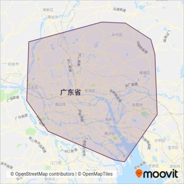 广州公交线路的覆盖范围