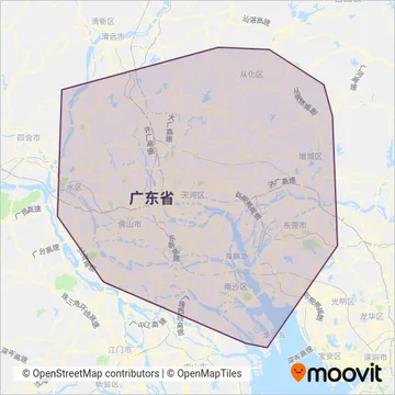 广州公交线路的覆盖范围