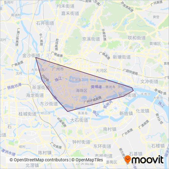 广州客轮公司 coverage area map