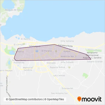 Cooperativa De Transporte Urbano Unitario R.L. coverage area map