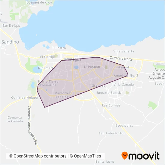 Cooperativa Camilo Ortega coverage area map