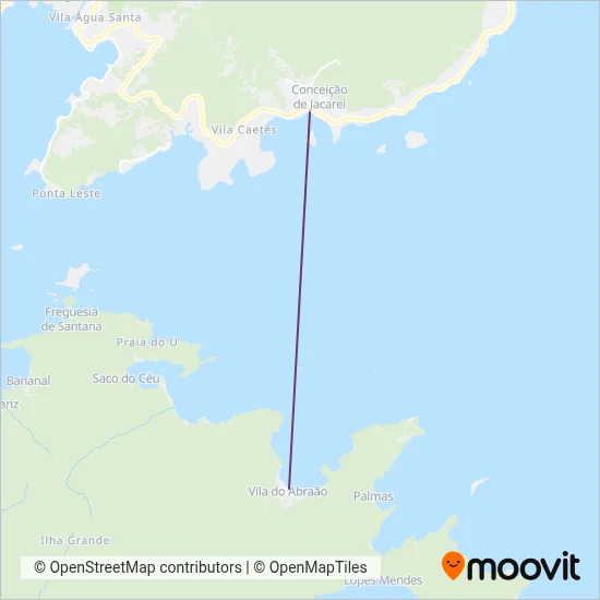 Mapa da área de cobertura da Objetiva Tour