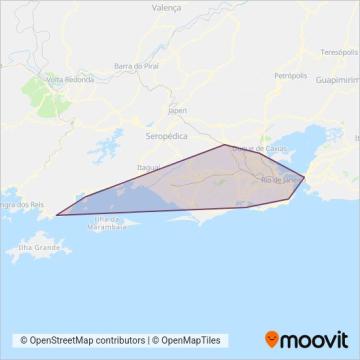 Costa Verde Transportes coverage area map