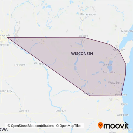 Coach Usa coverage area map