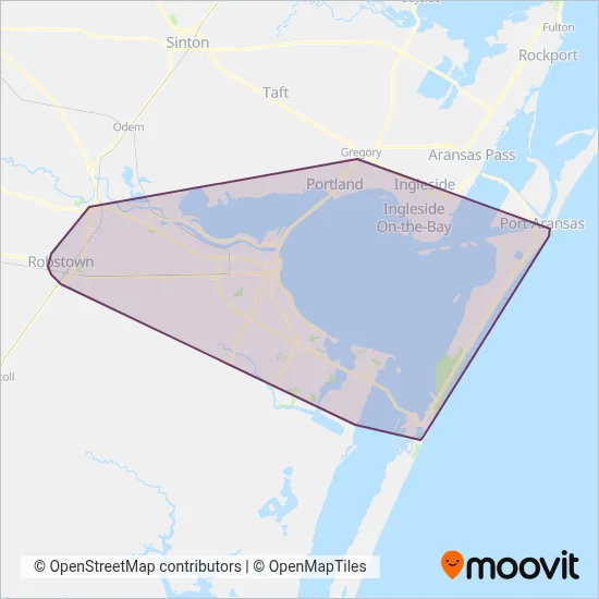 CCRTA coverage area map