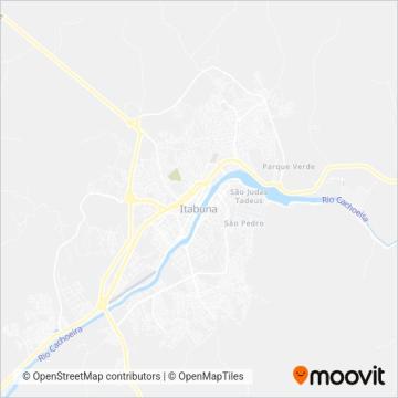 Mapa da área de cobertura da Atlântico Transportes