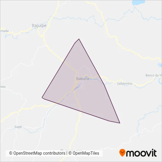 Mapa da área de cobertura da Rio Cachoeira