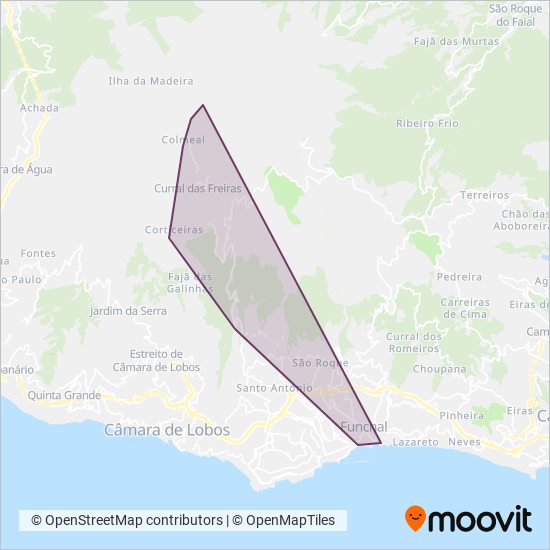 HF - Interurbano coverage area map