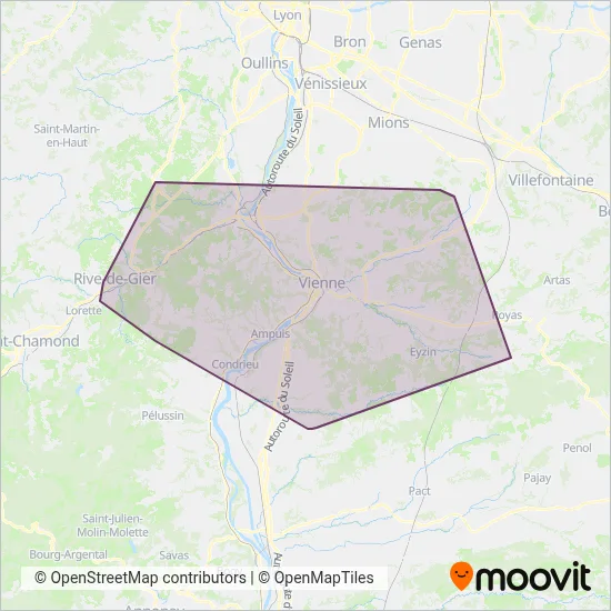 Carte de la zone de couverture de LVA