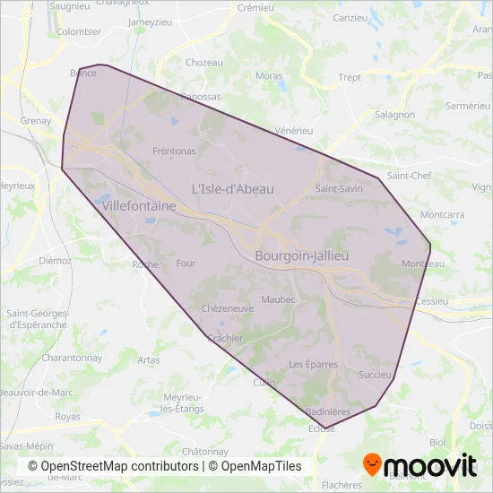 Mapa del área de cobertura de CAPI