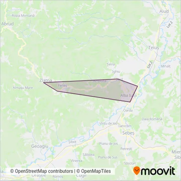 Regio Călători coverage area map