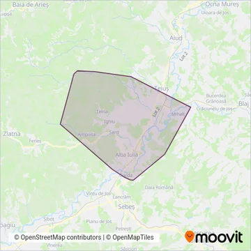 STP Alba-Iulia coverage area map