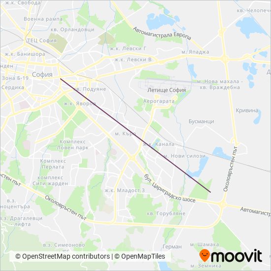 Център за градска мобилност coverage area map