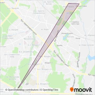 Шътъл/Специални линии - Shuttle/Special Lines coverage area map