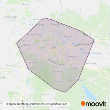 СТОЛИЧЕН  АВТОТРАНСПОРТ coverage area map
