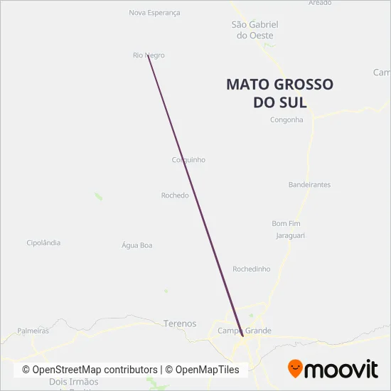 Coopervans Pantanal coverage area map