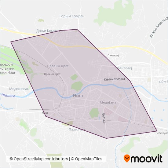 Lasta a.d. Beograd coverage area map