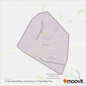 Mapa da área de cobertura da Empresa São José