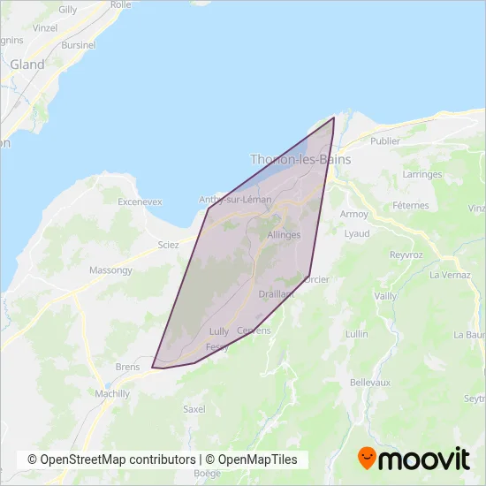 Réseau de transports de l'Agglomération de Thonon Verbundsgebiet
