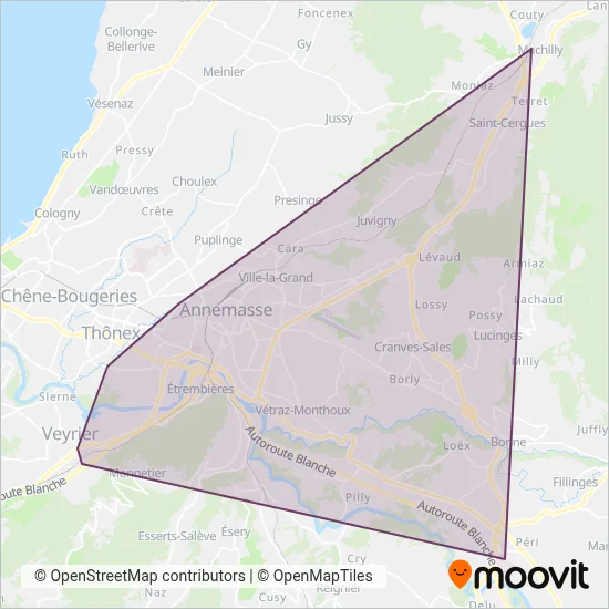 Transports Publics de l'agglomération d'Annemasse Verbundsgebiet