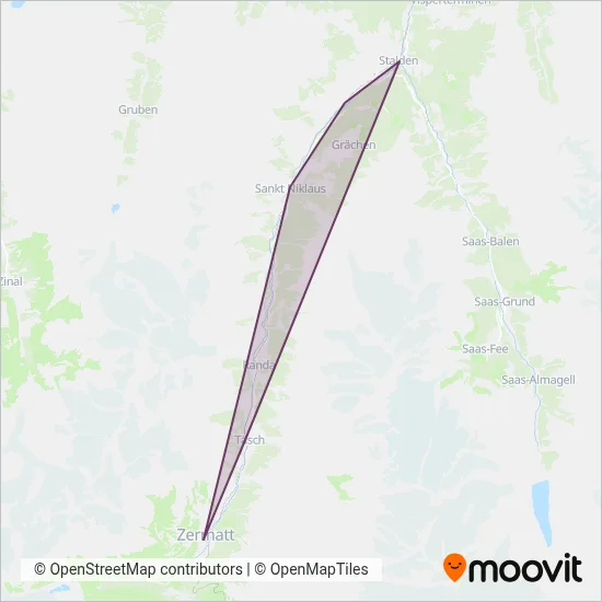 Matterhorn Gotthard Bahn (bvz) Verbundsgebiet