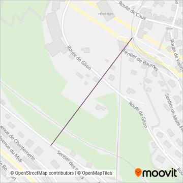 Montreux-Vevey-Riviera (mtgn) - Bus coverage area map