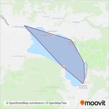 Ägerisee Schifffahrt AG coverage area map