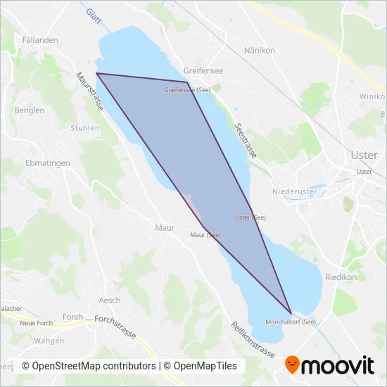 Schifffahrts-Genossenschaft Greifensee coverage area map