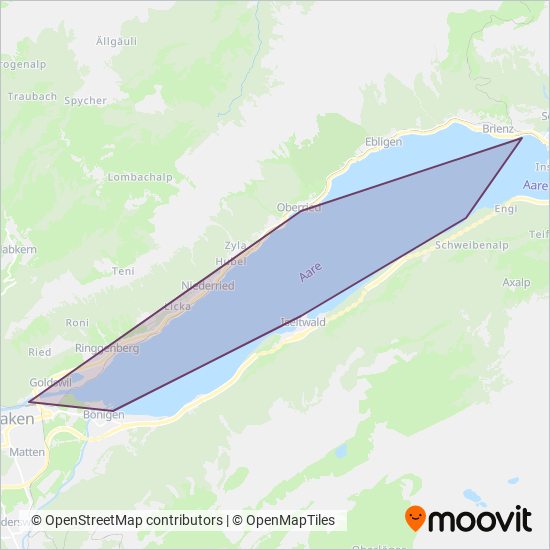 BLS Schifffahrt AG (brs) coverage area map