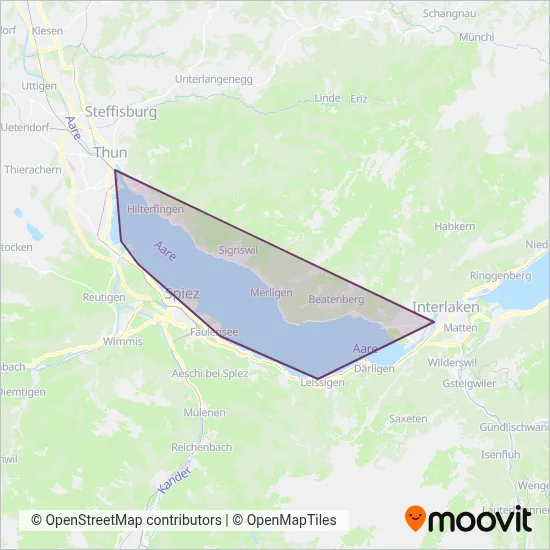 BLS Schifffahrt AG (ths) coverage area map