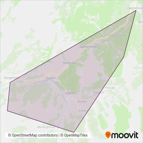 Bergbahnen Destination Gstaad AG coverage area map