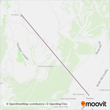 Carte de la zone de couverture de Télé-Leysin-Col des Mosses - La Lécherette SA