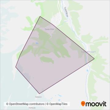 Saastal Bergbahnen AG (Cable Car) coverage area map