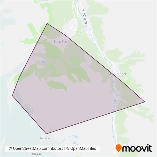 Saastal Bergbahnen AG (Cable Car) coverage area map