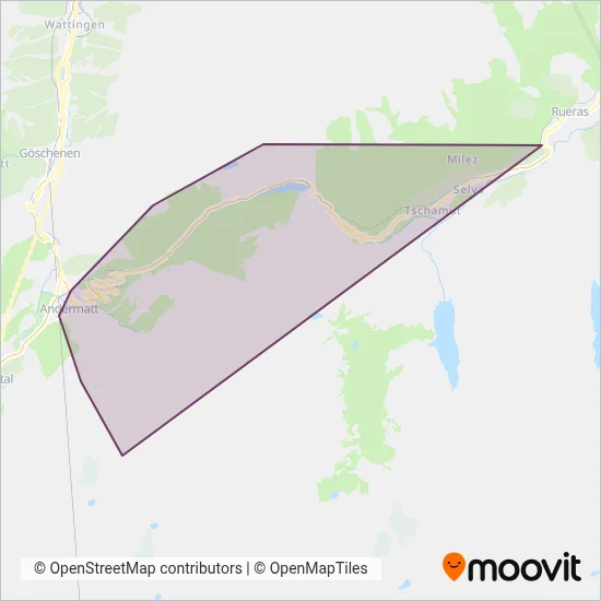 Andermatt-Sedrun Sport AG coverage area map