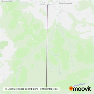 Carte de la zone de couverture de Jakobsbad-Kronberg