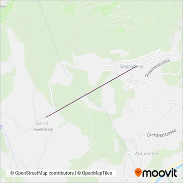 Carte de la zone de couverture de Aletsch Bahnen AG (Bus)