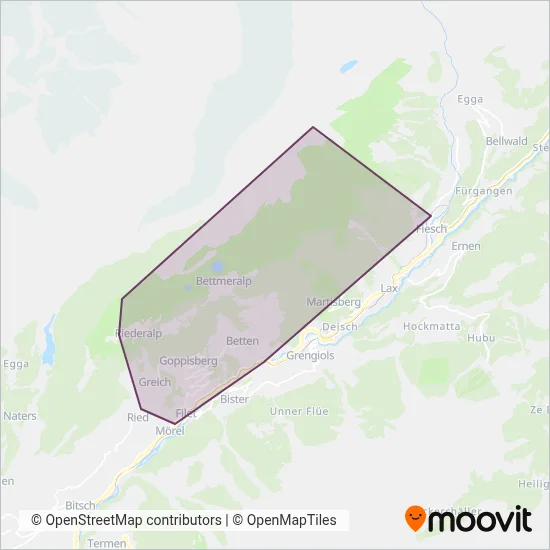 Aletsch Bahnen AG (Cable Car) coverage area map