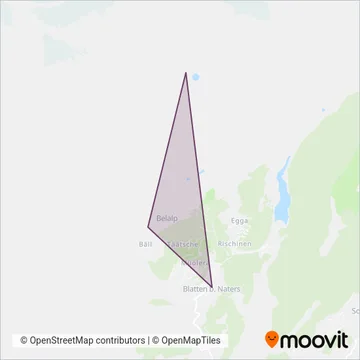 Carte de la zone de couverture de Blatten-Belalp
