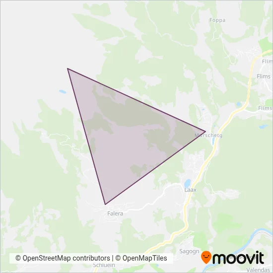 Weisse Arena Bergbahnen AG coverage area map