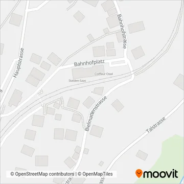Carte de la zone de couverture de Stalden-Gspon (Téléphérique)