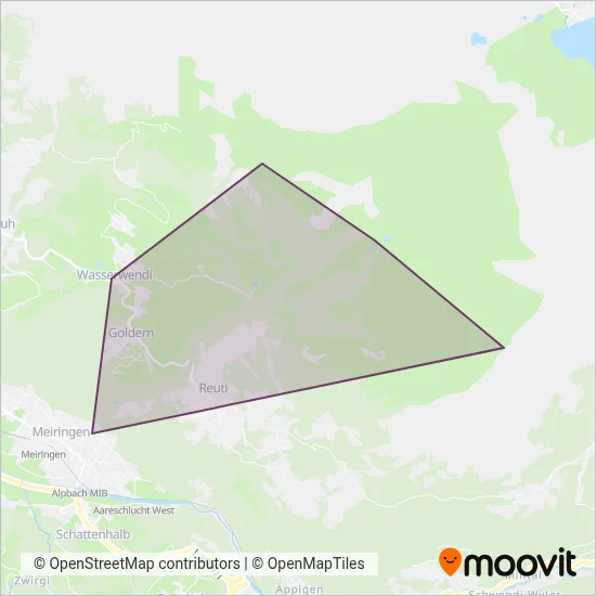 Bergbahnen Meiringen-Hasliberg coverage area map