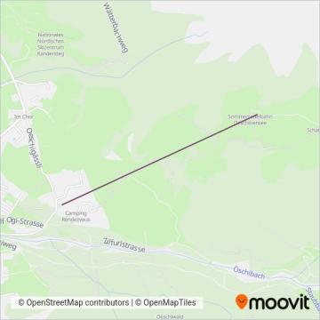 Gondelbahn Kandersteg-Oeschinensee coverage area map